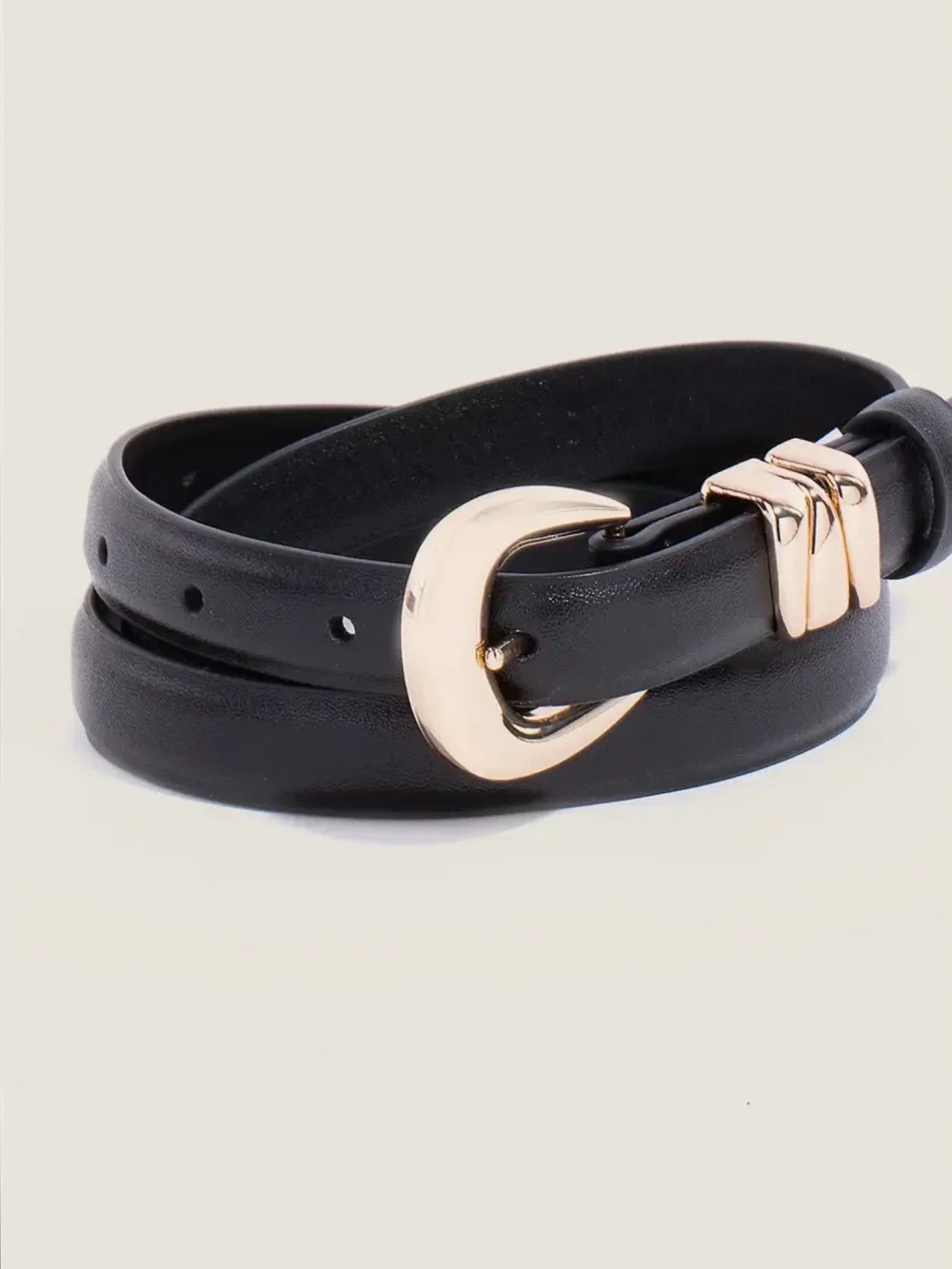 Black Skinny Belt